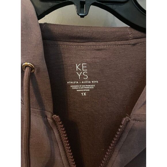 Athleta size 1x Alicia keys collection jacket sweatshirt mauve purple color nwt - Picture 3 of 5